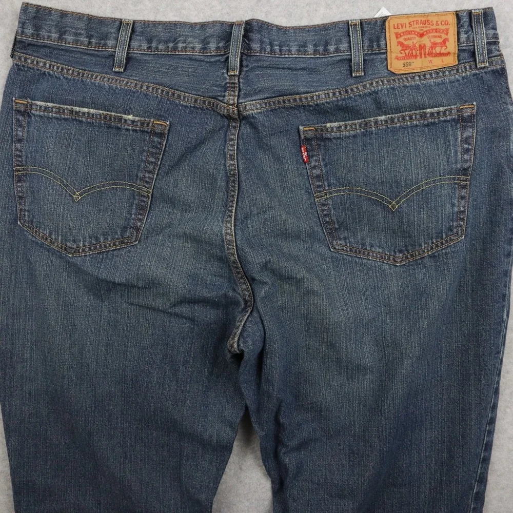 Levi's 559 Jeans Mens 46x27 Relaxed Straight Fit 5-Pocket Cotton Denim Blue‎